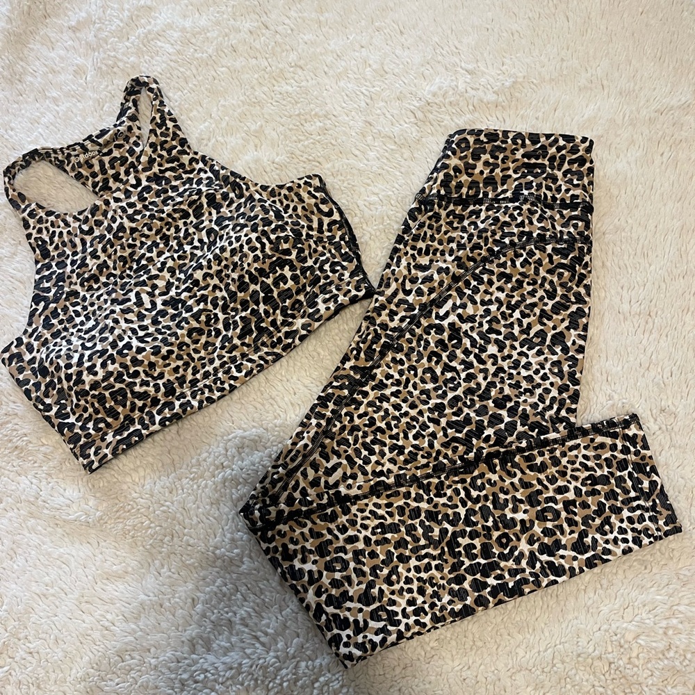 Outdoor Voices Leopard Workout Set